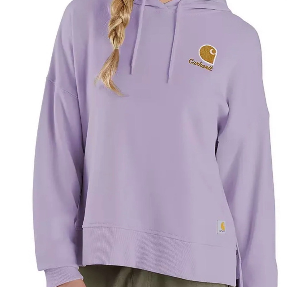 CARHARTT WOMEN’S TENCEL FIBER SERIES LOOSE FIT GRAPHIC HOODED SWEATSHIRT Size L